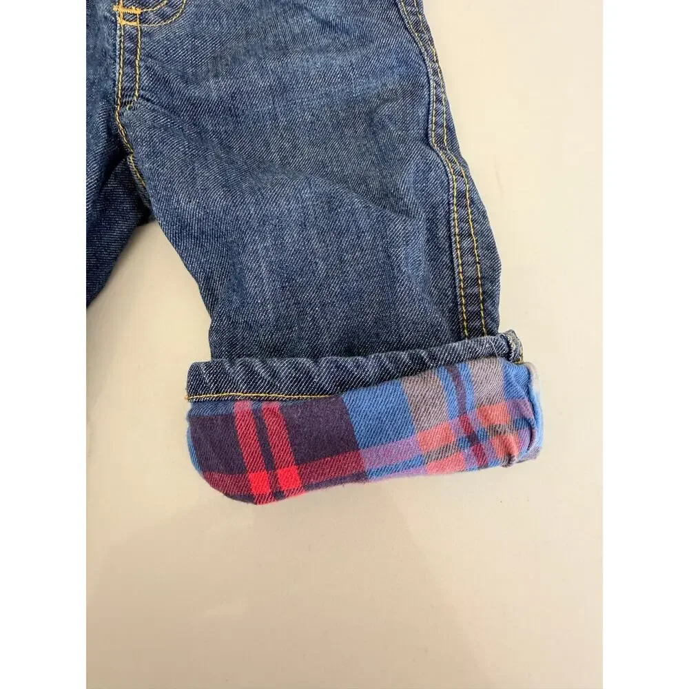 Mini Boden Lined Pull-On Jeans, 3-6 Months